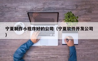 宝鸡宁夏制作小程序好的公司（宁夏软件开发公司）